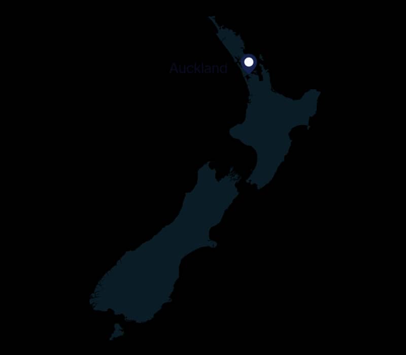 Map of Auckland location in New Zealand